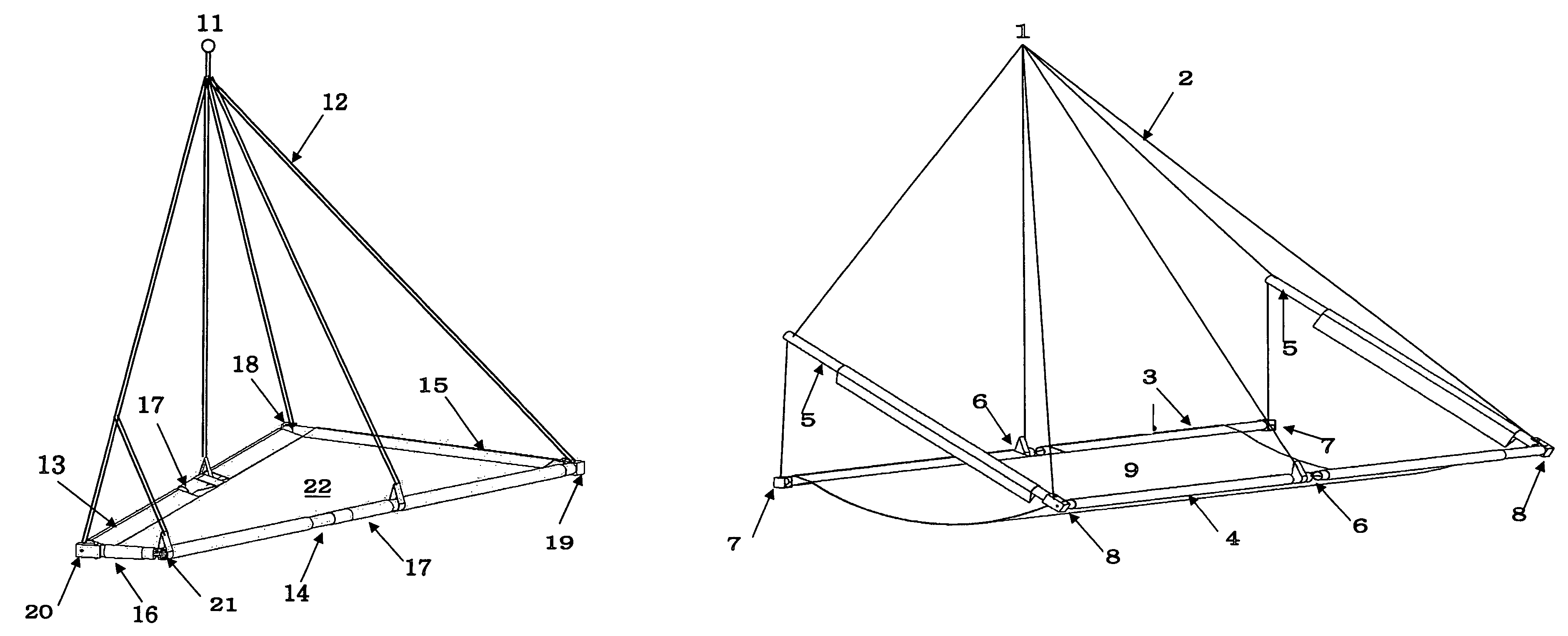 Portable hanging cot