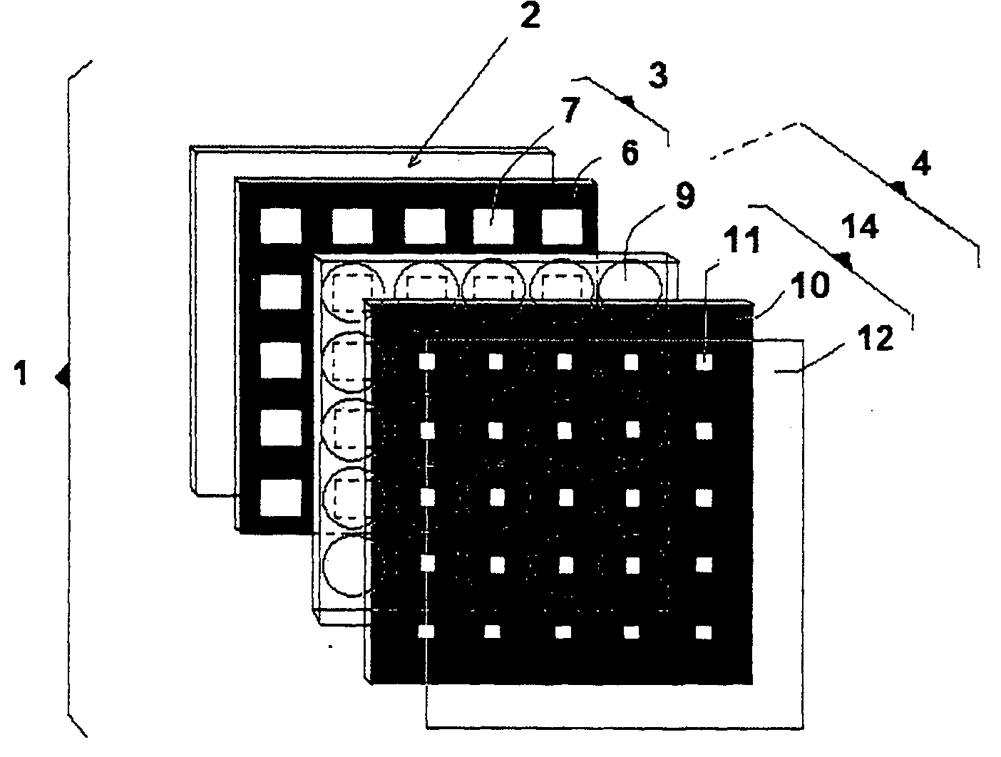 Display device including a multifunctional and communicating surface