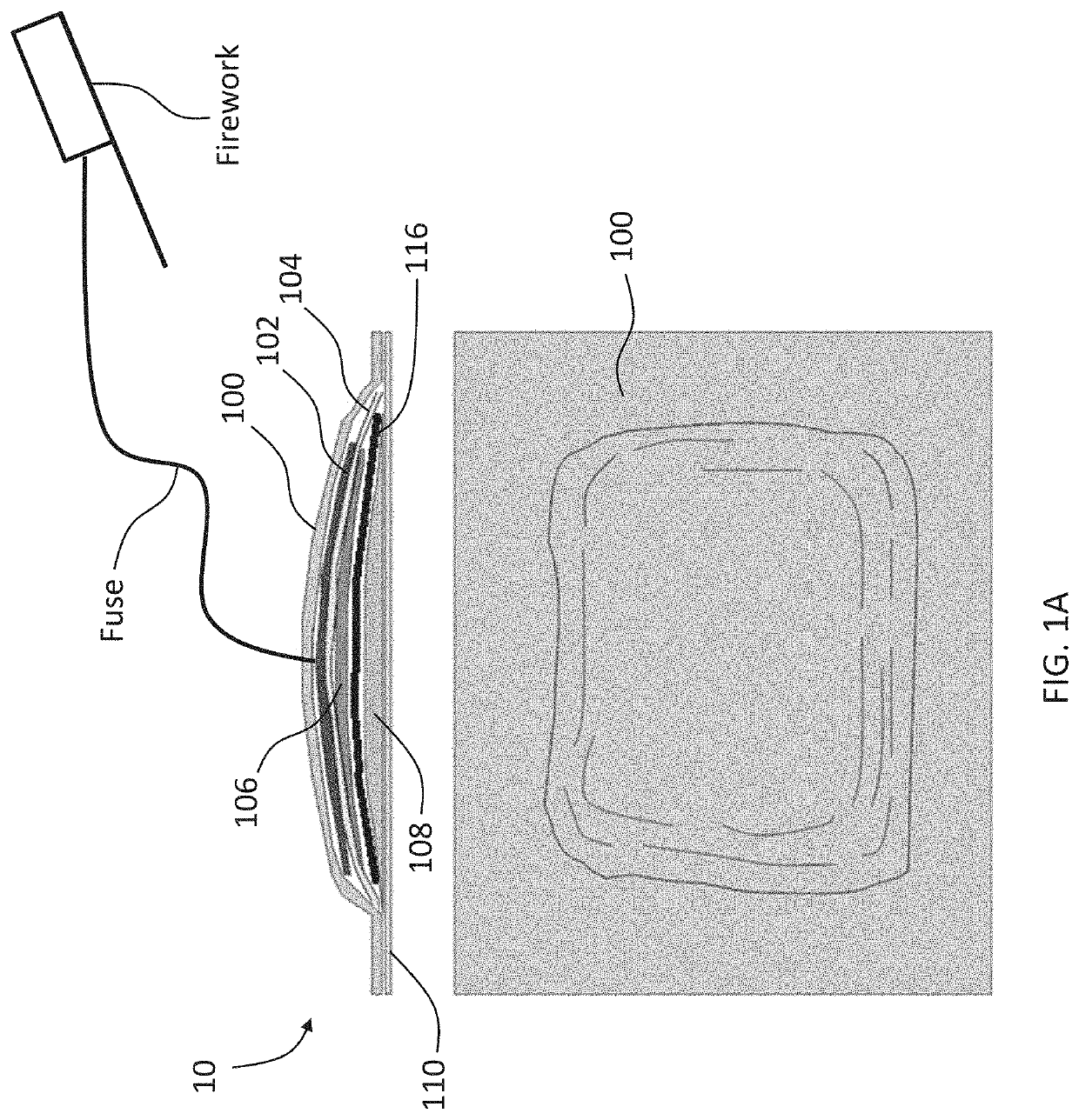 Remote ignition device providing visual indication of a strike