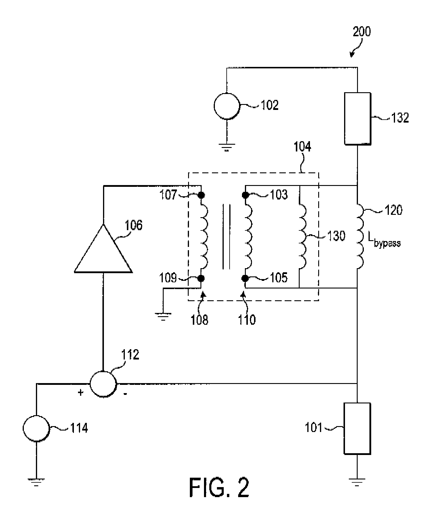 Transformer based voltage combiner with inductive shunt