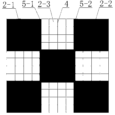 Cement concrete expansion joint structure with large area ground, and implementation method thereof