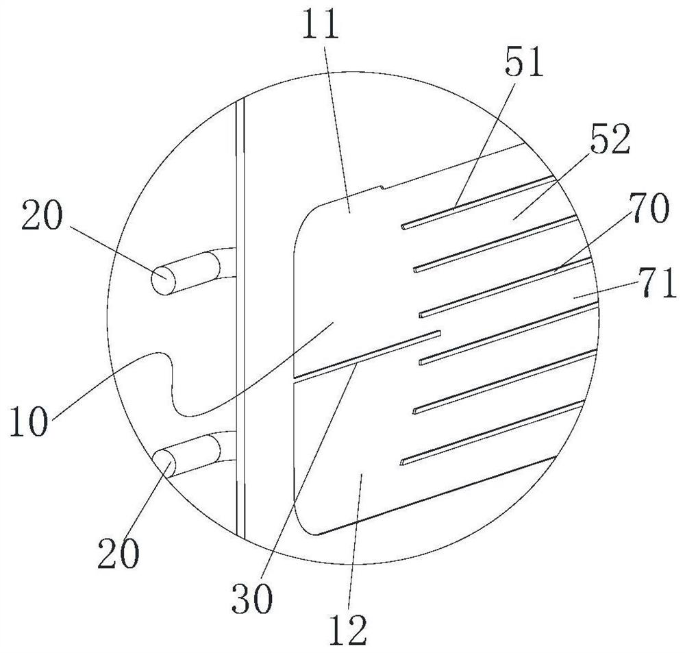 Heat exchange plate with guide fins and battery pack box