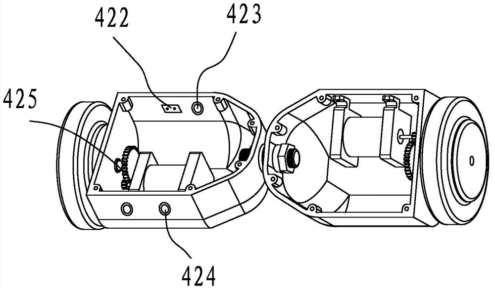 Split rotating type self-balancing two-wheeled car