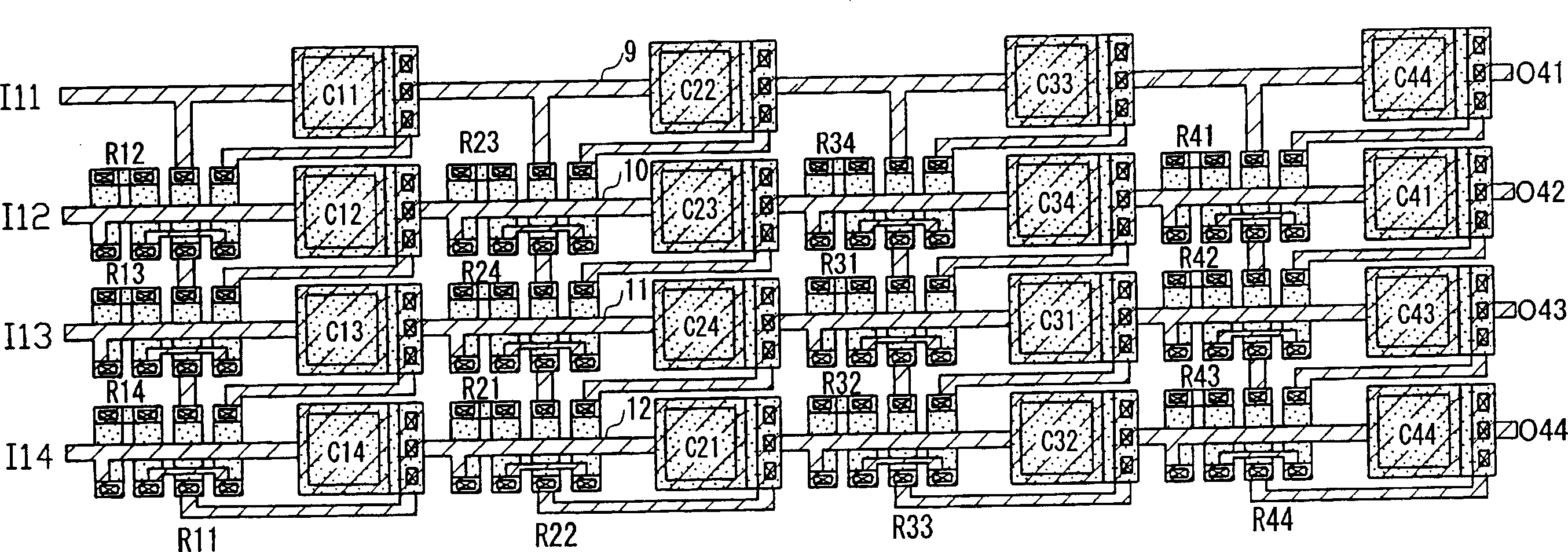 Passive multilevel wave filter