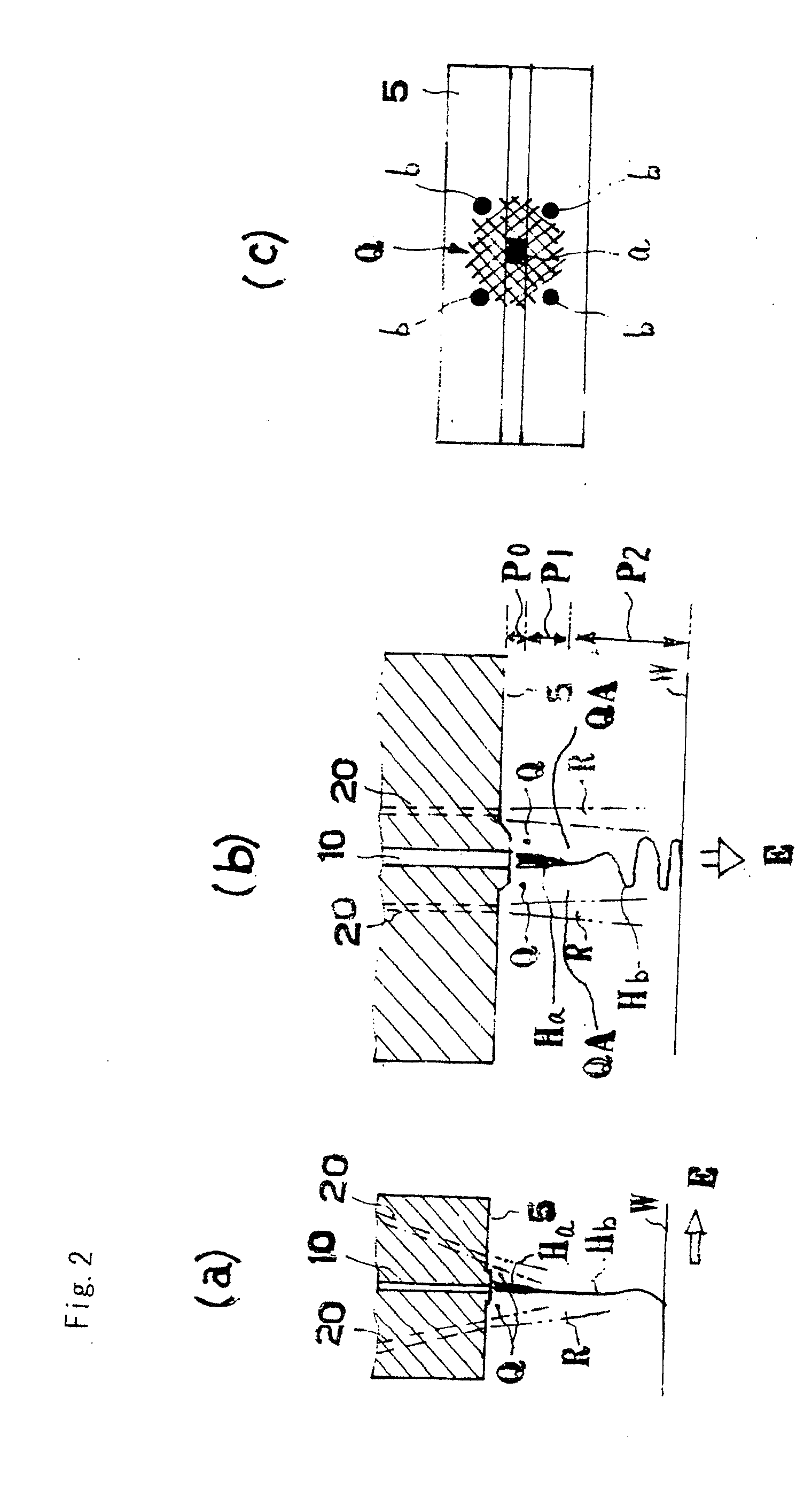 Hot melt adhesive application method and hot melt adhesive application device