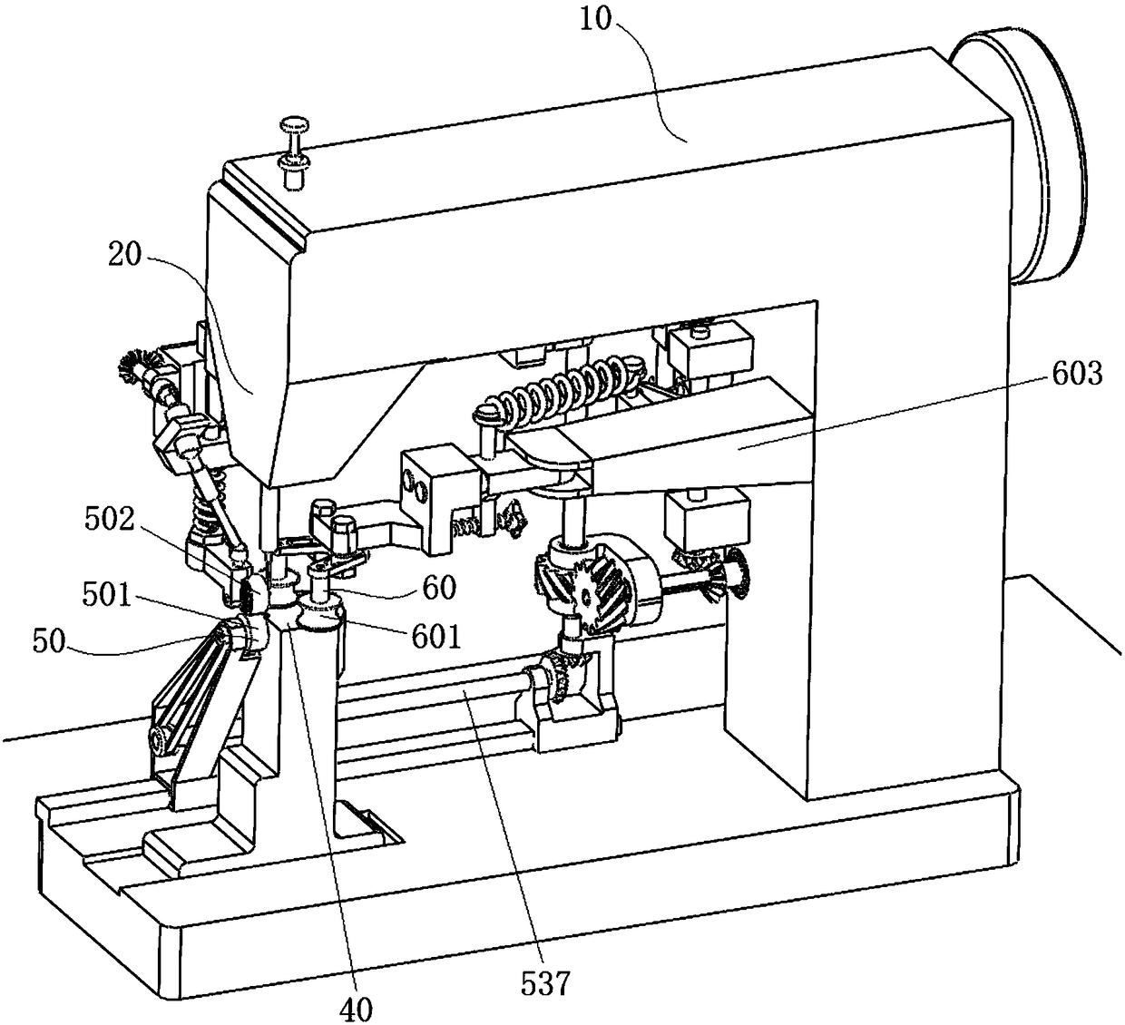 Sewing machine capable of automatic processing sole threads