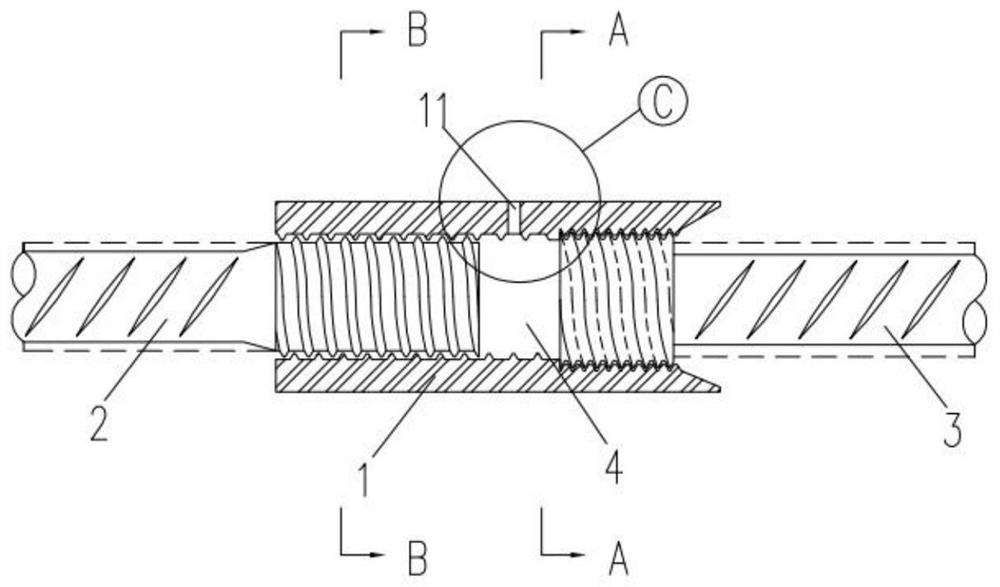 Half-thread glue injection type connecting sleeve design method, thread glue injection type steel bar connecting sleeve, and mounting method thereof