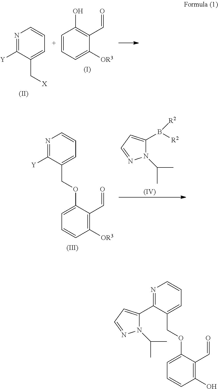 Process and intermediates for the synthesis of voxelotor