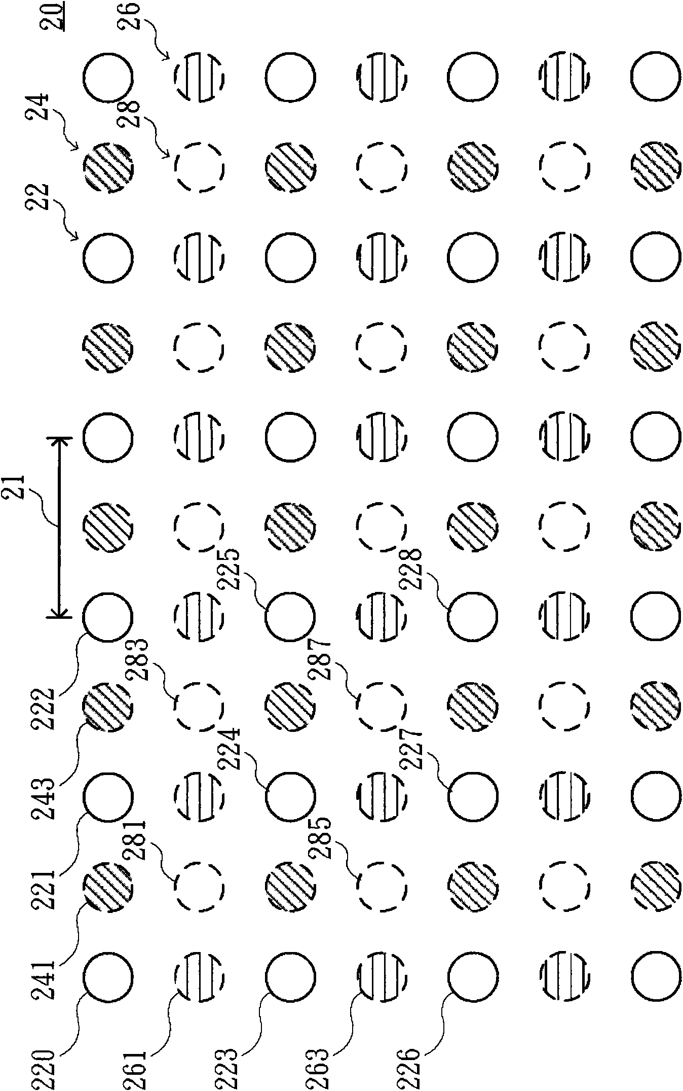 Display method of large LED display