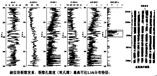 Well point fracture porosity prediction method based on dispersion characteristics of logging information