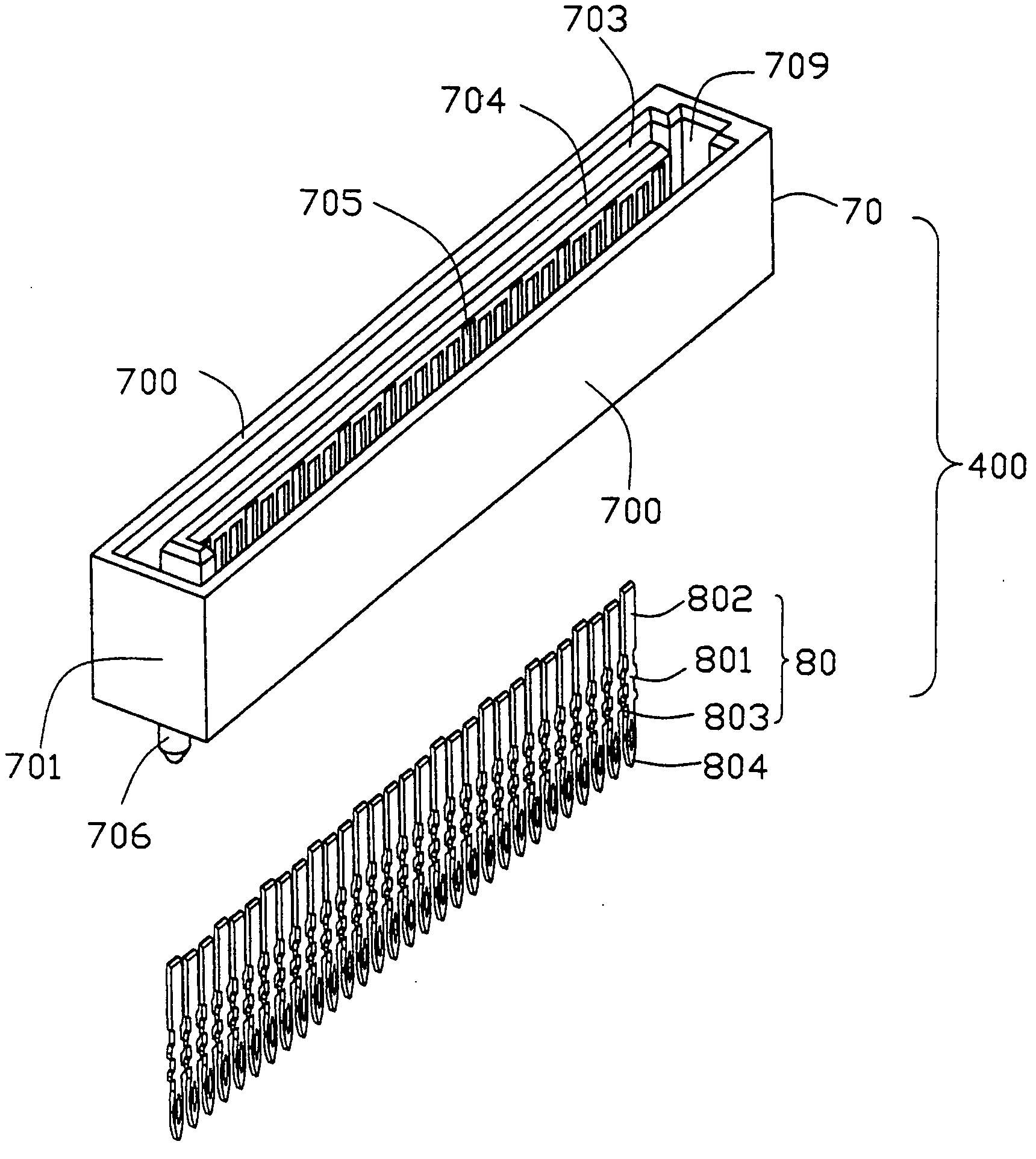 Serial ATA connector with compliant contact