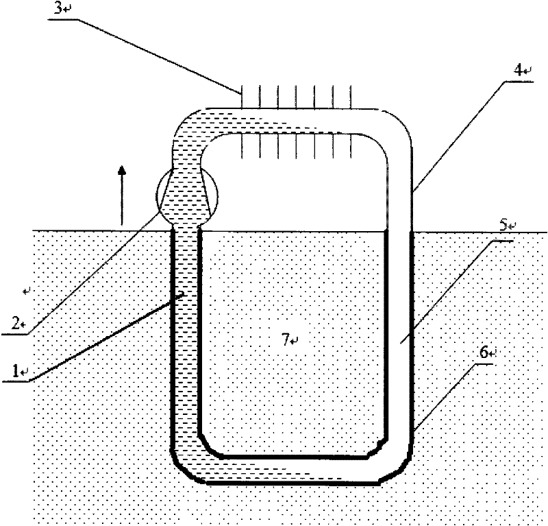 Heat pipe type buried pipe heat-exchanging device