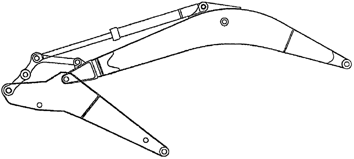 Bucket rod rocker arm mechanism of excavator