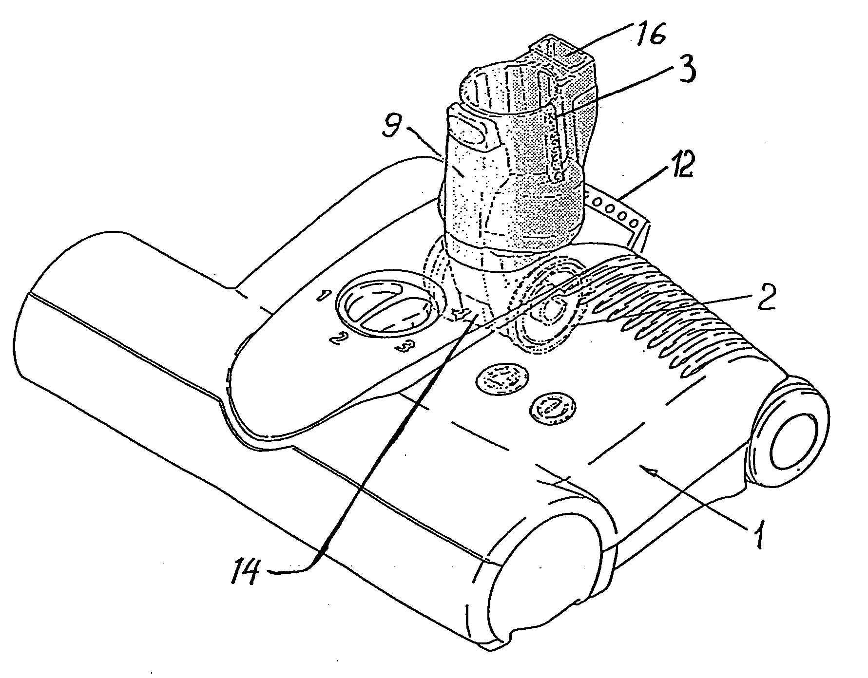 Pivotal and rotational connection for a vacuum cleaner tool