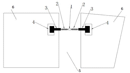 Steel spring and tension sensor based dangerous rock collapse detection device and steel spring and tension sensor based dangerous rock collapse detection method