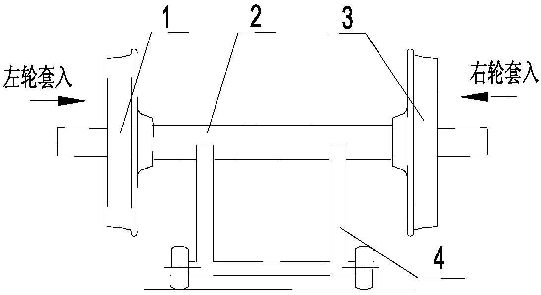 Automatic press fitting rapid conversion device and method for railway wagon wheel pairs