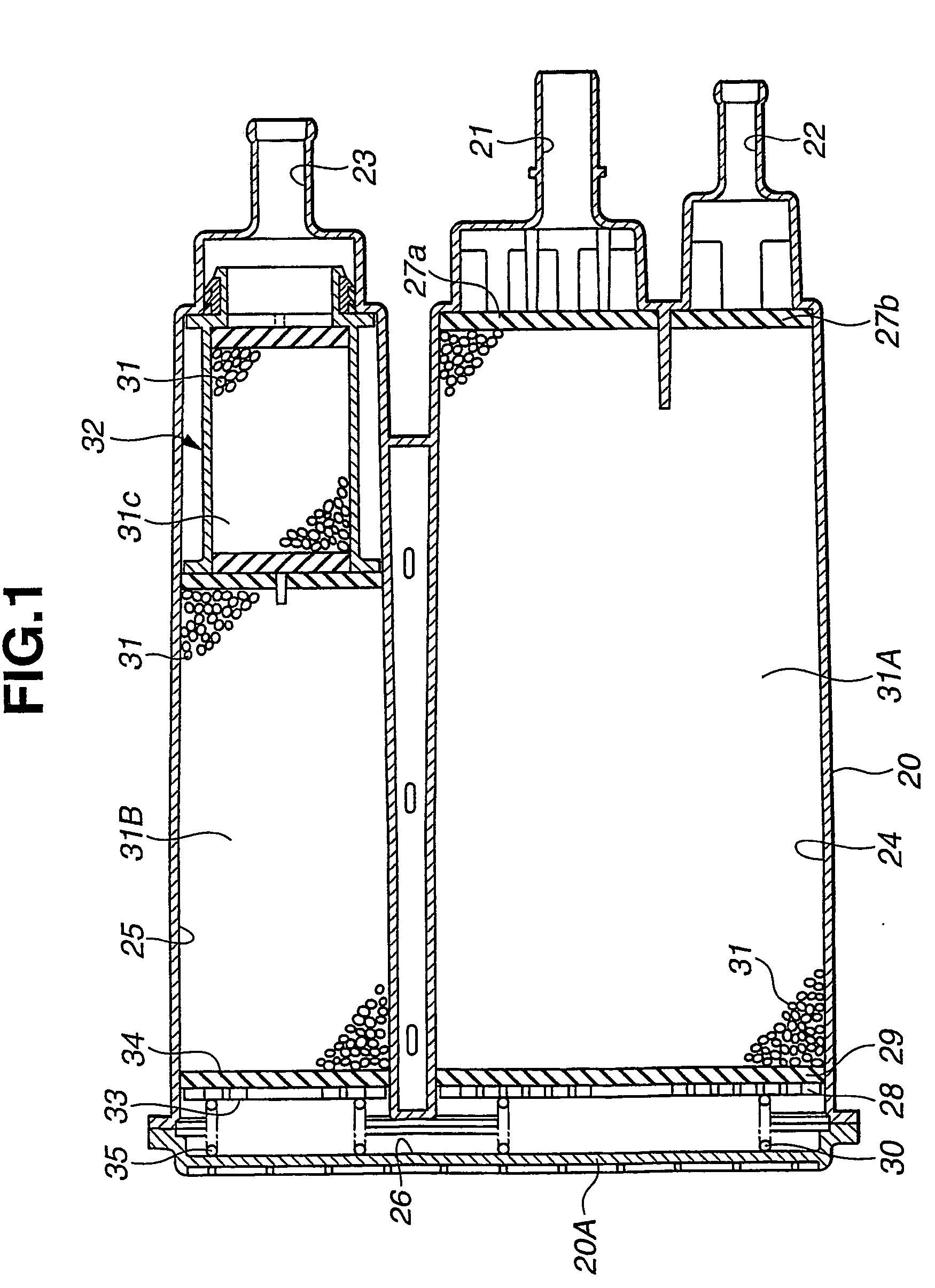 Fuel vapor treatment device