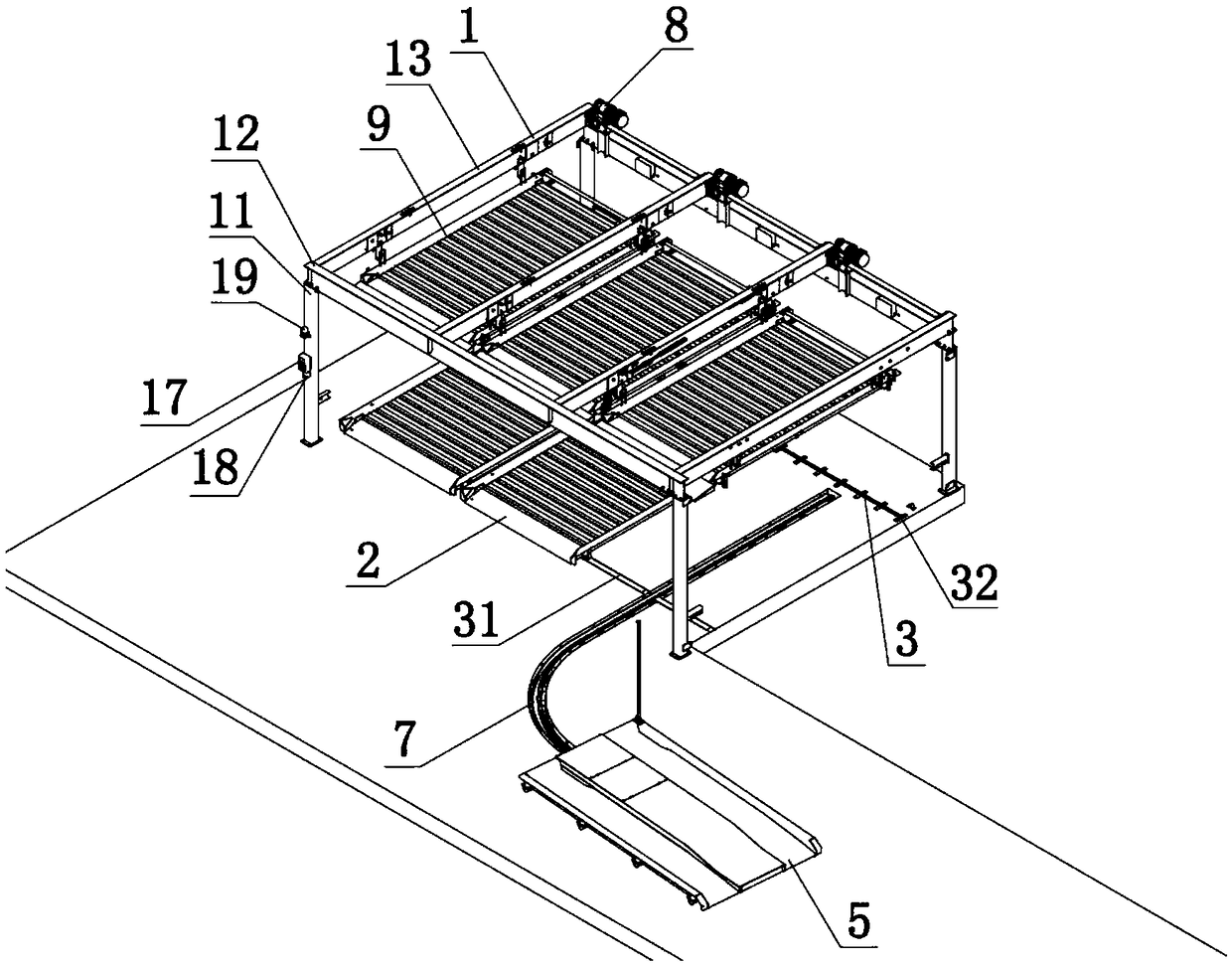 Double-layer intensive parking equipment capable of realizing automatic avoidance and parking method of double-layer intensive parking equipment