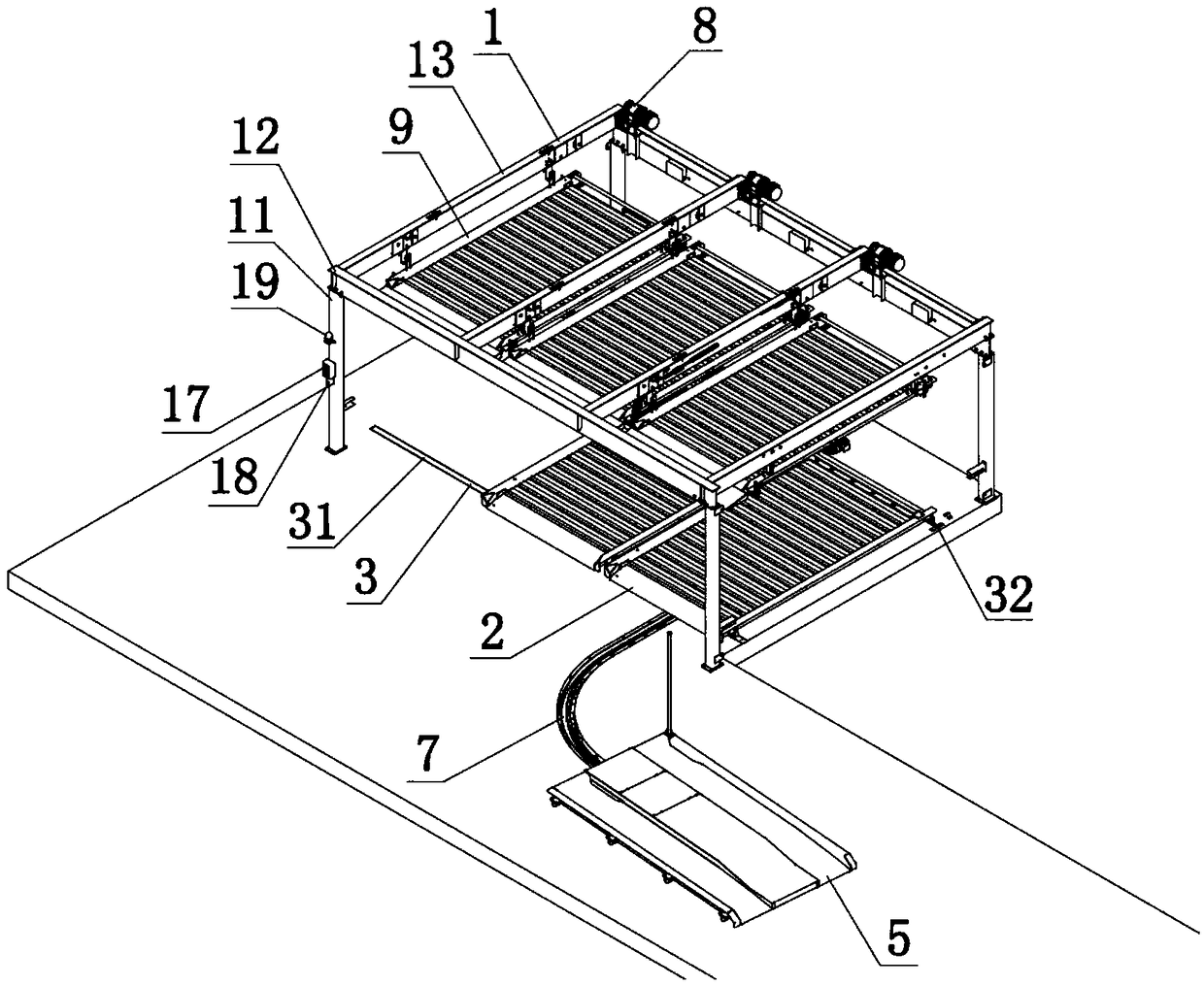 Double-layer intensive parking equipment capable of realizing automatic avoidance and parking method of double-layer intensive parking equipment