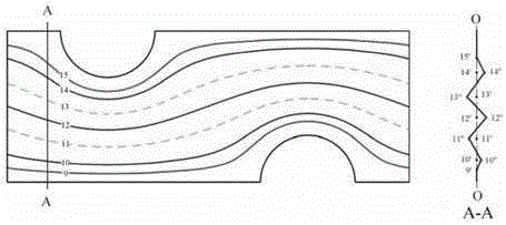 Round tube, tube and fin heat exchanger with streamlined variable-amplitude broken-line corrugated fins