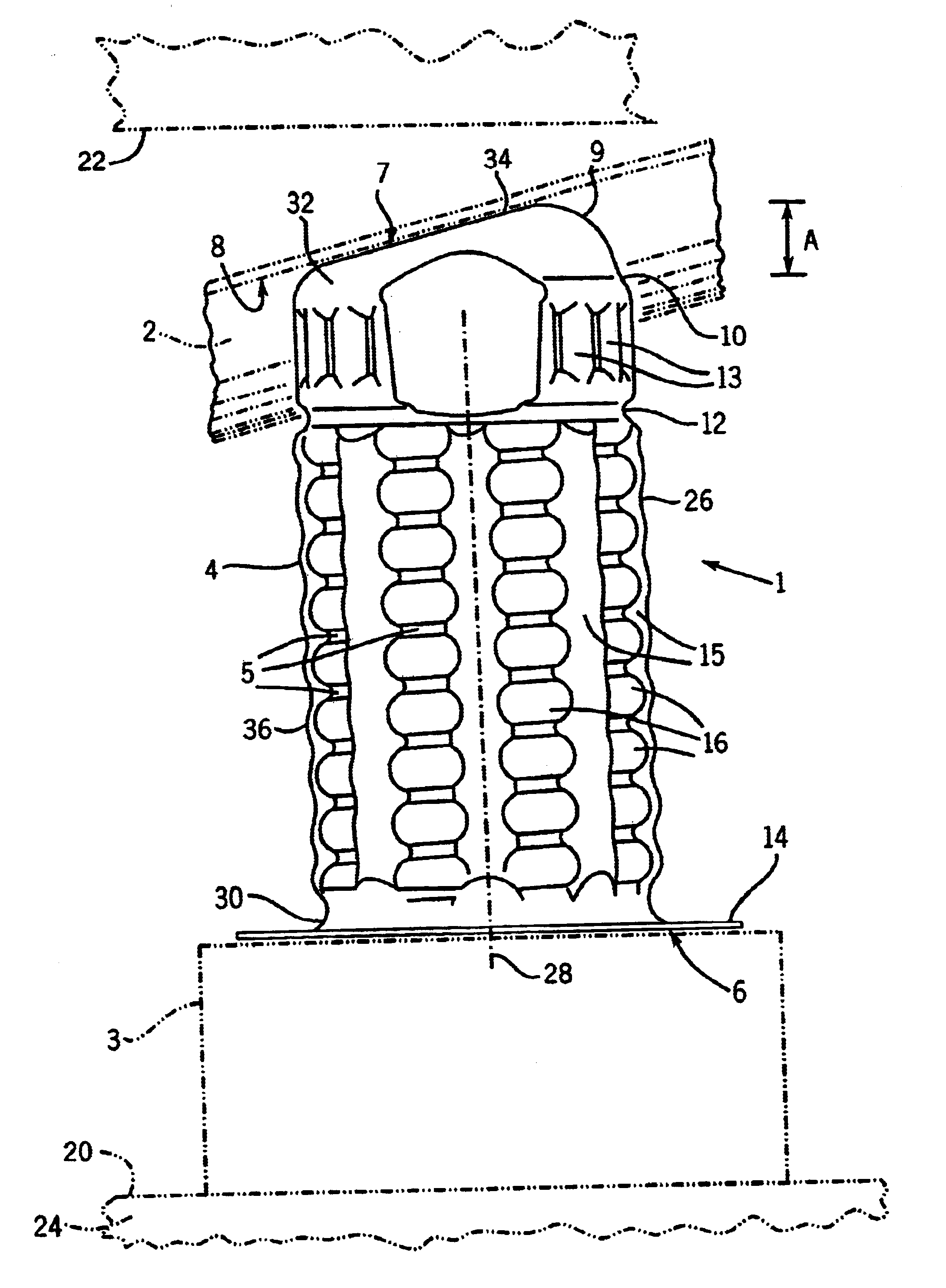 Crash box collision damper for motor vehicle