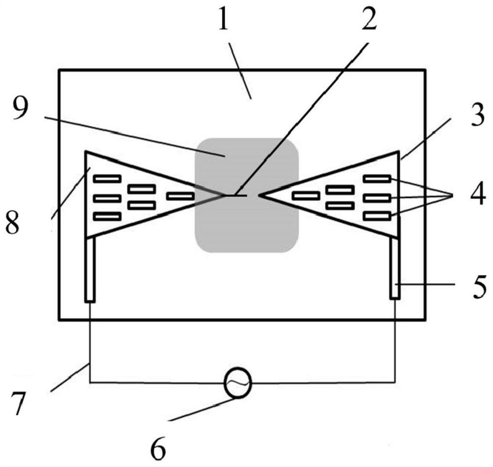 Optical frequency response electron tunneling structure, preparation method and use thereof