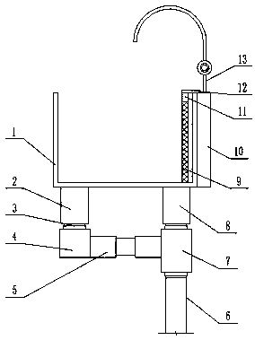 Household anti-blocking vegetable sink