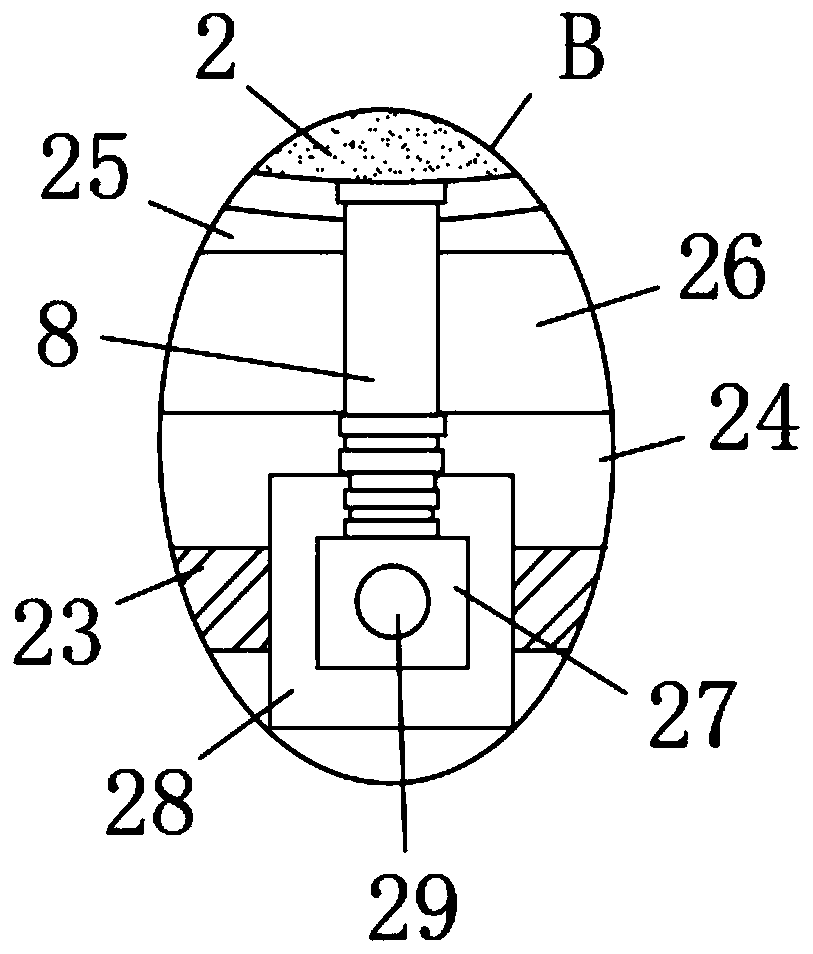 Adjustable head fixing device for ophthalmic surgery