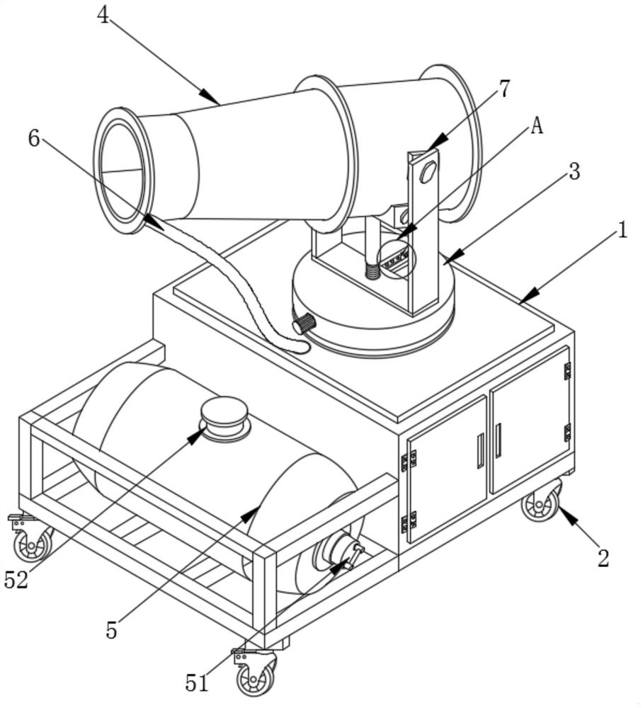 Fog gun machine for construction site and using method