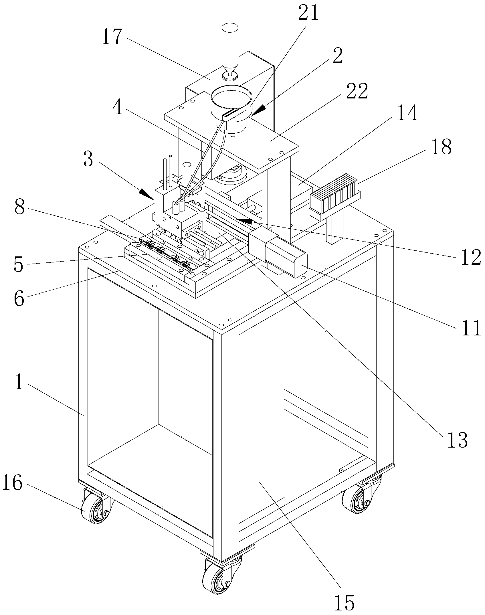 Automatic pin inserting machine for transformer frameworks