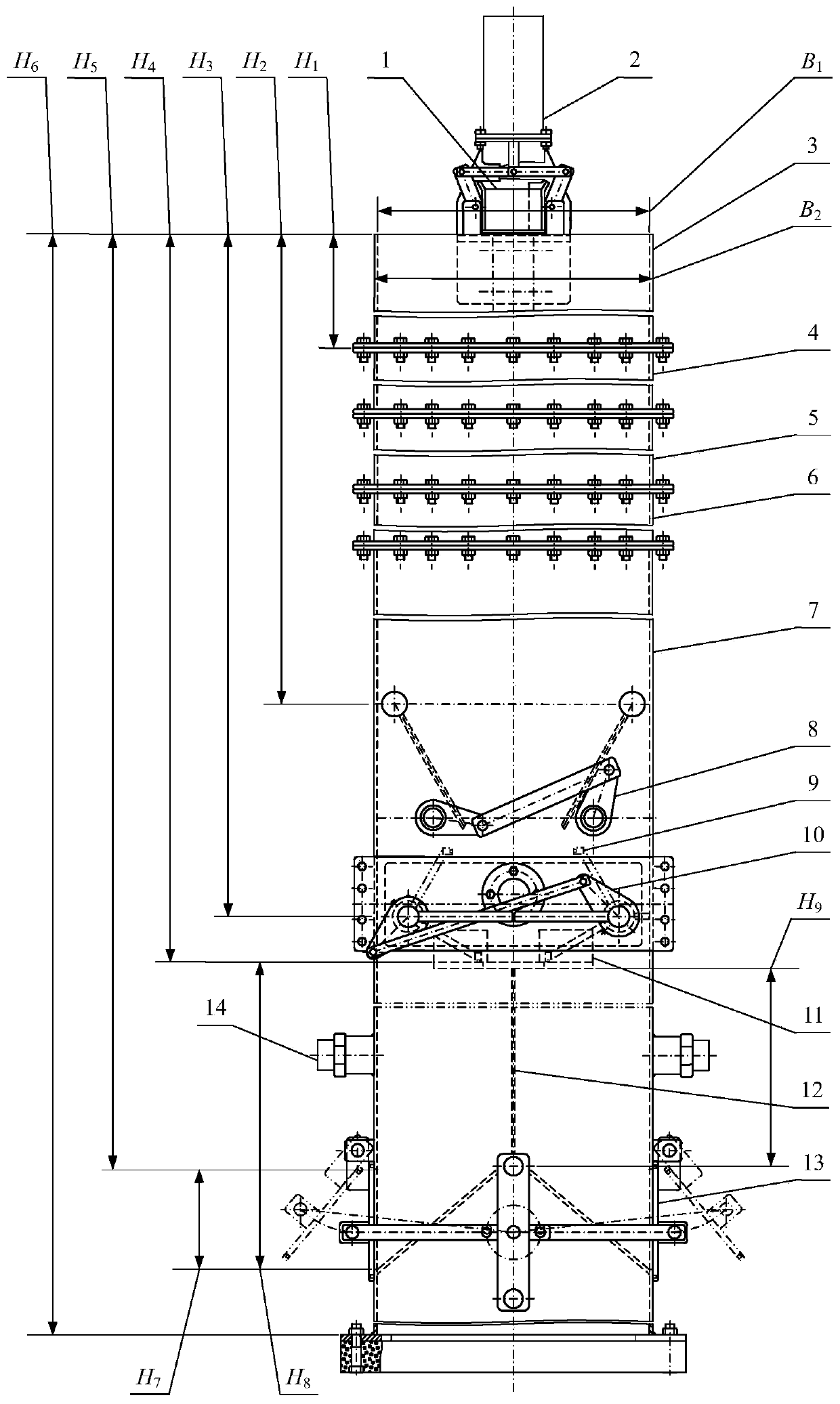 Water medium separation device of small-scale copper and aluminum mixed waste blocks after dismantling of electric appliance