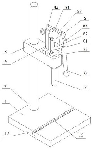 Height-adjustable air dryer bushing press-fitting device