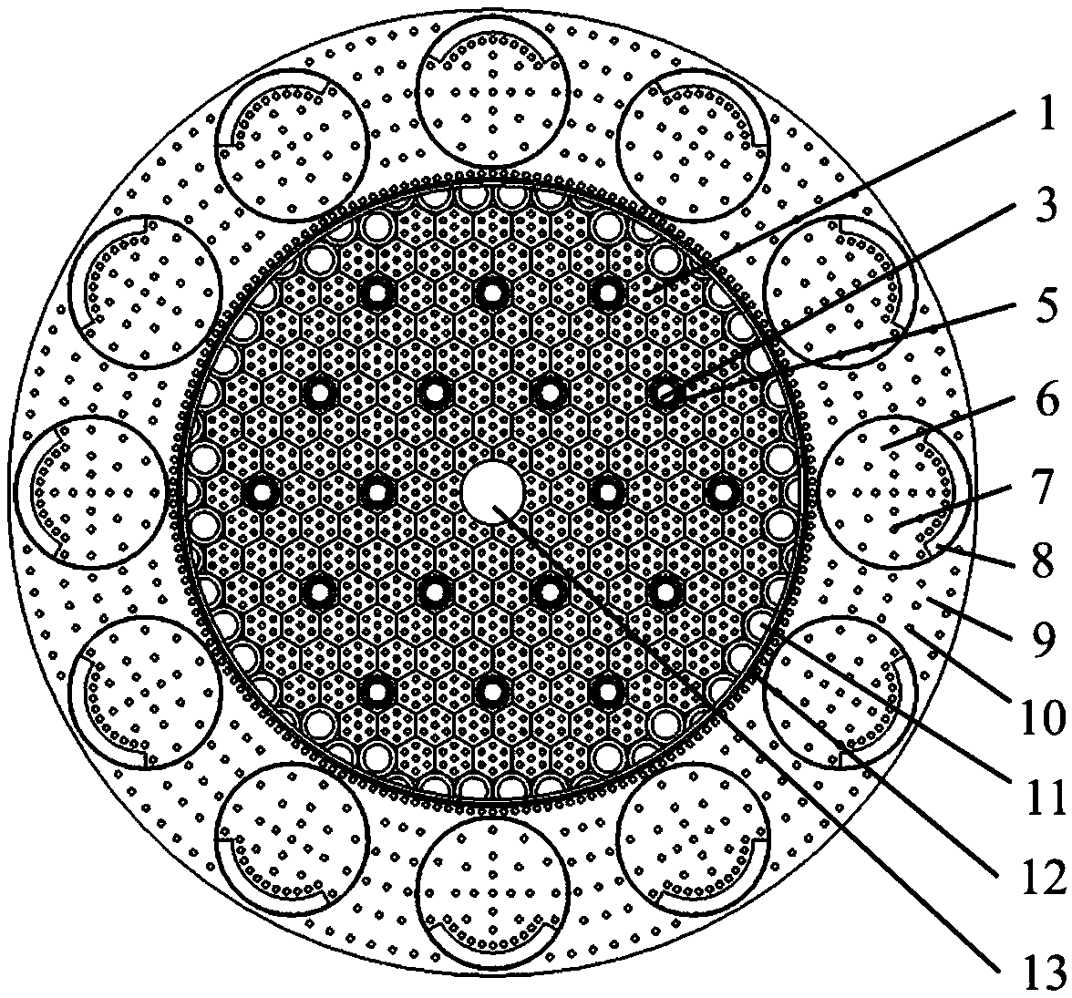 Heating pipe-type dual-mode space nuclear reactor core