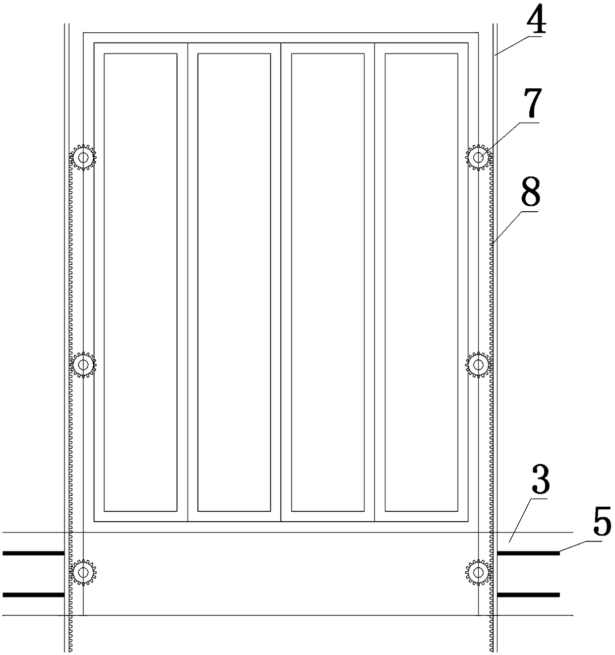 Multi-elevator-car vertical elevator