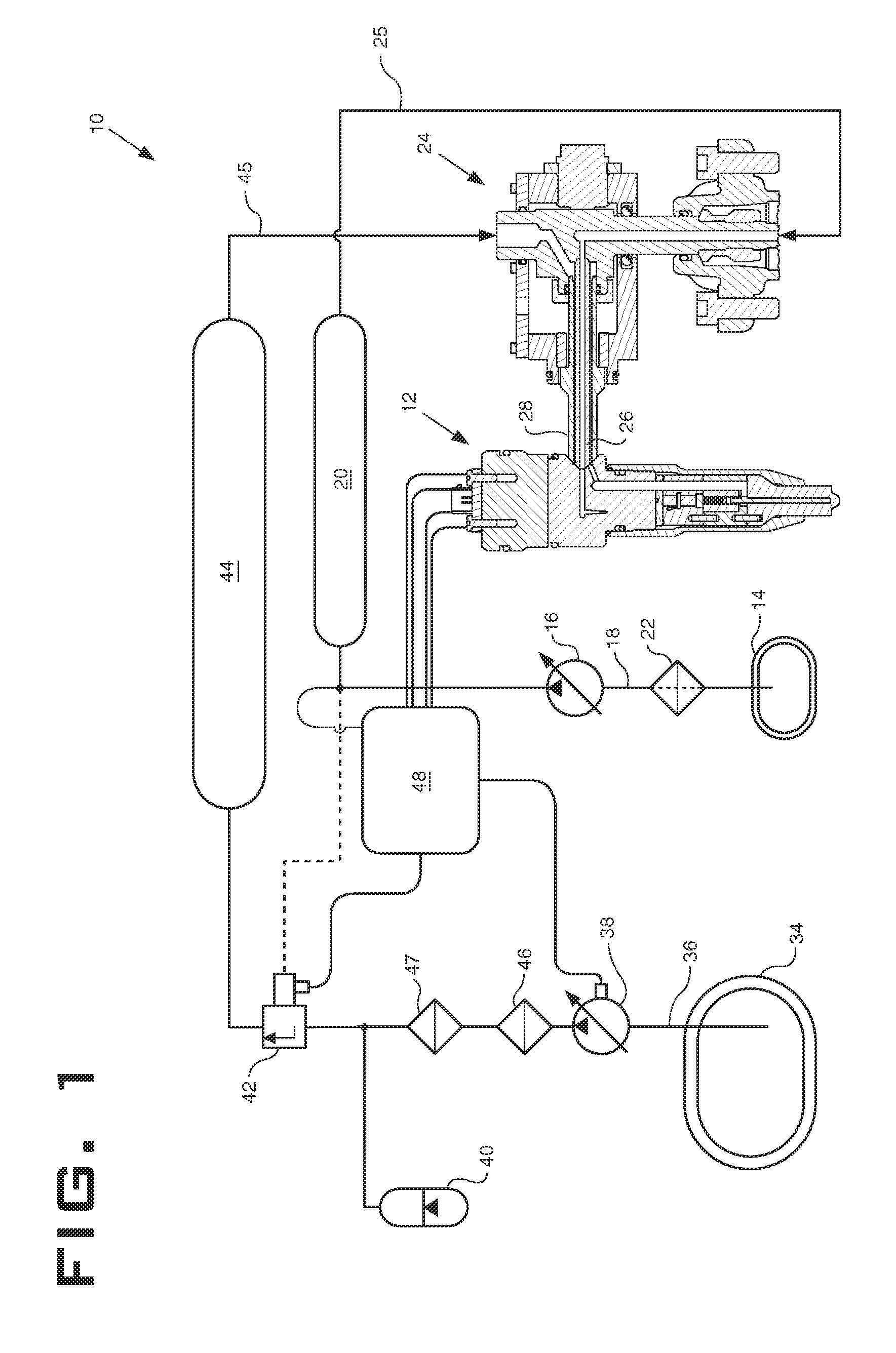 Dual fuel injector for a common rail system