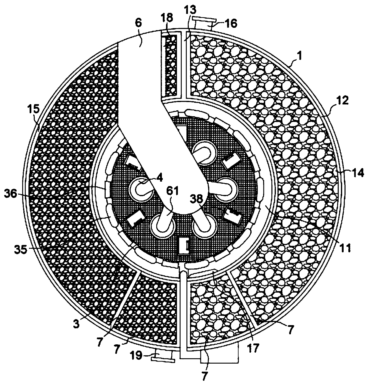 Water quality purification device for coping with point source water pollution and purification method thereof