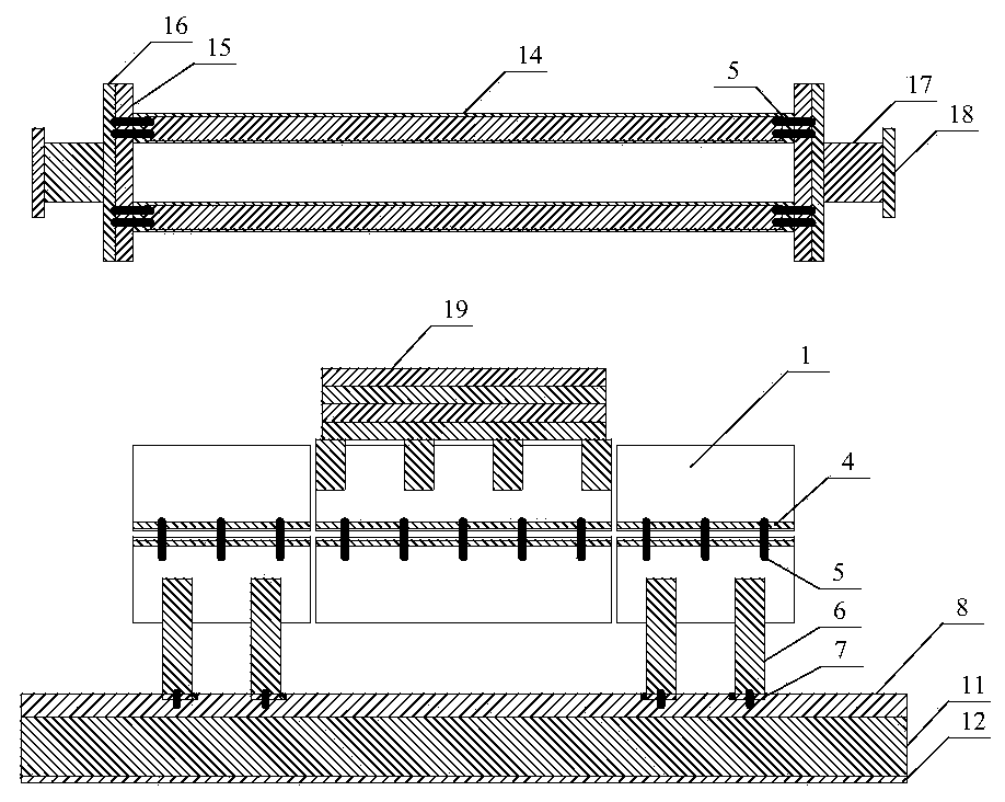 An anchor rod and anchor cable shear performance testing device and testing method