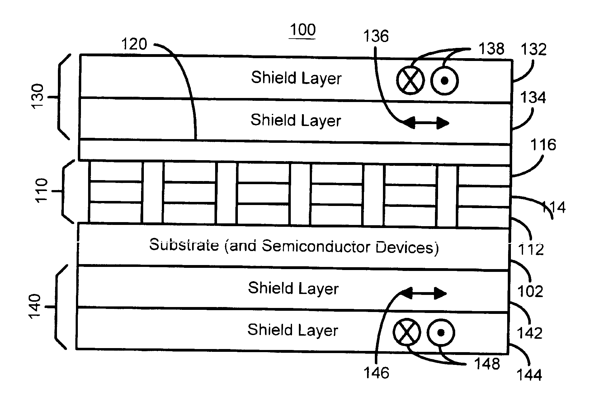 Shielded magnetic ram cells