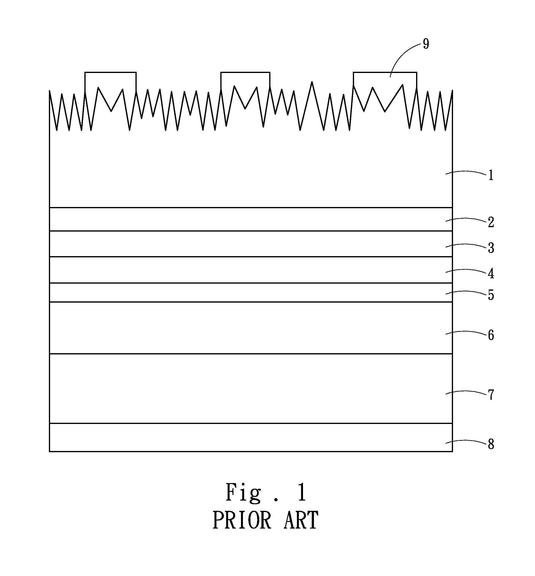 Buffer layer structure for light-emitting diode