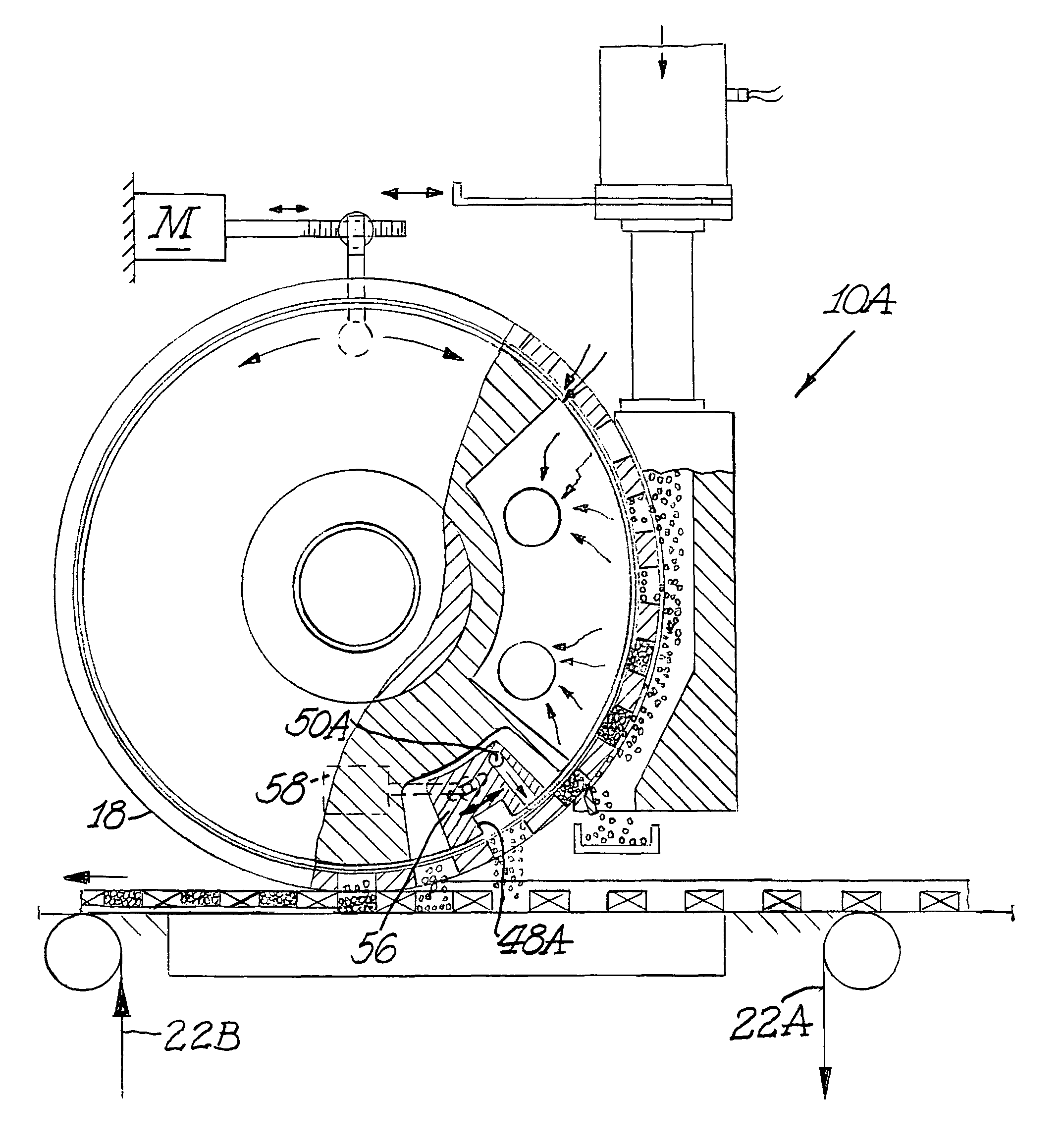 Applicator wheel for filling cavities with metered amounts of particulate material