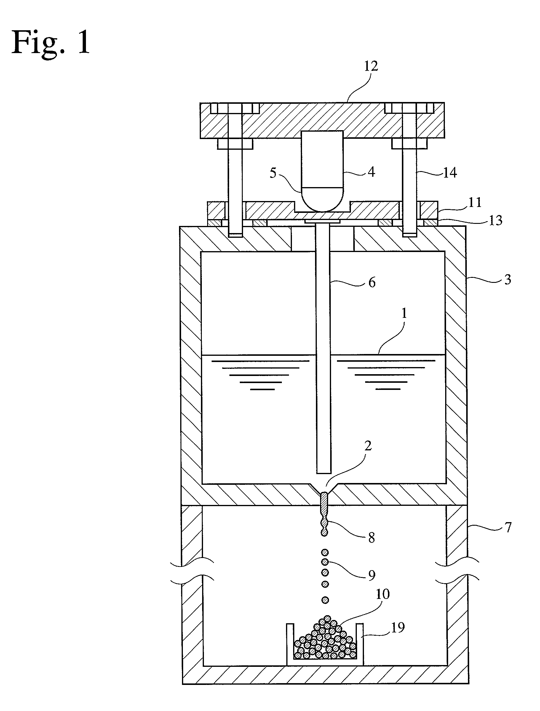 Apparatus for producing fine metal balls