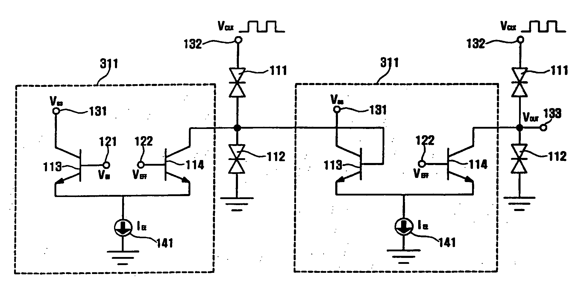 Tunneling diode logic IC using CML-type input driving circuit configuration and monostable bistable transition logic element (MOBILE)