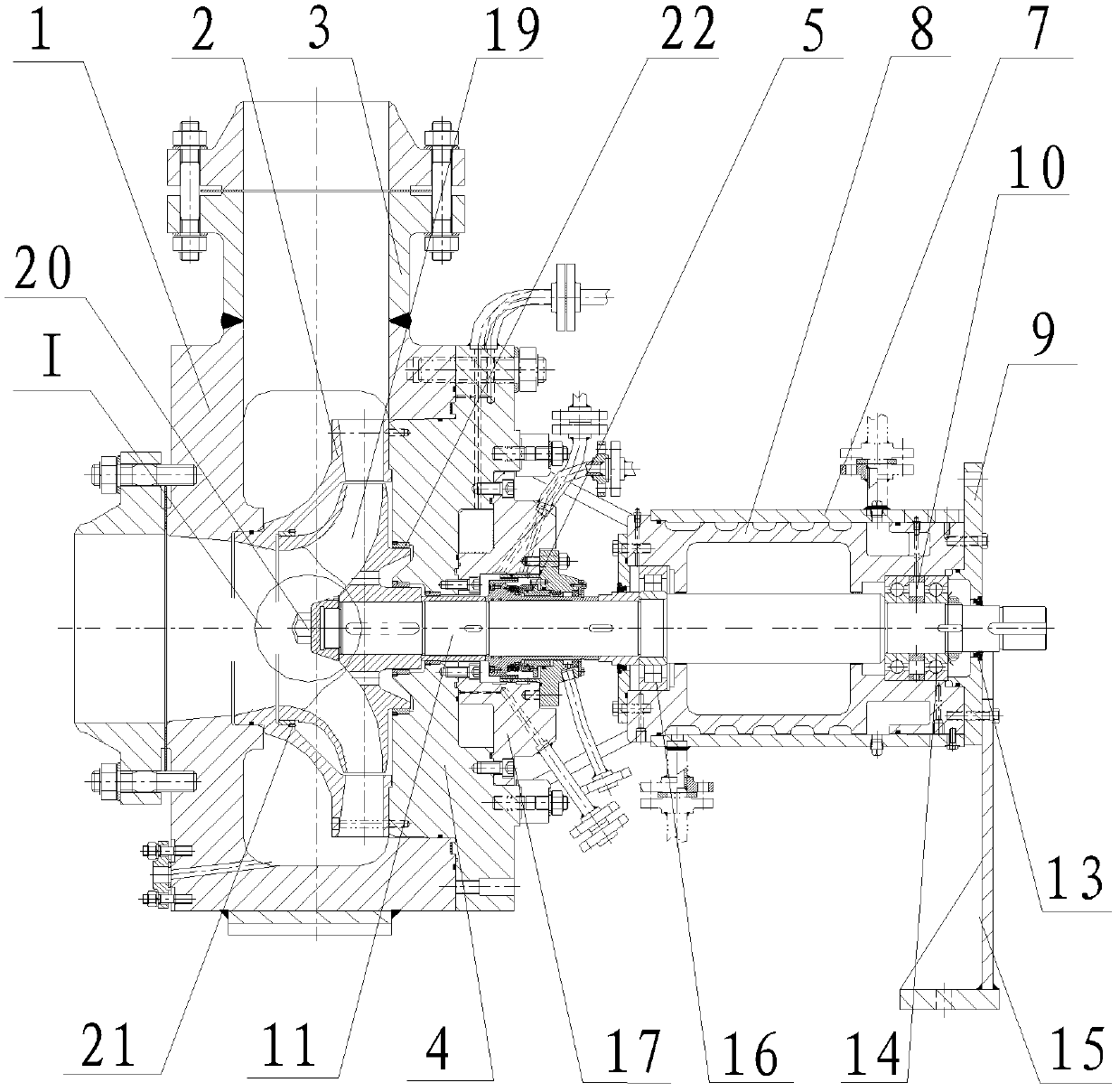 Waste heat discharge pump for nuclear power plant