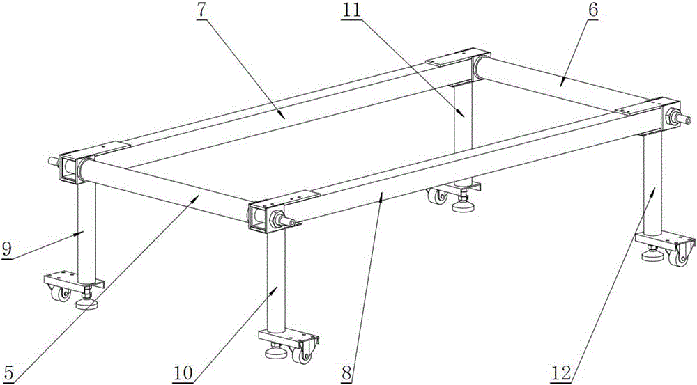 3d four-wheel aligner verification device and its synchronous drag frame device