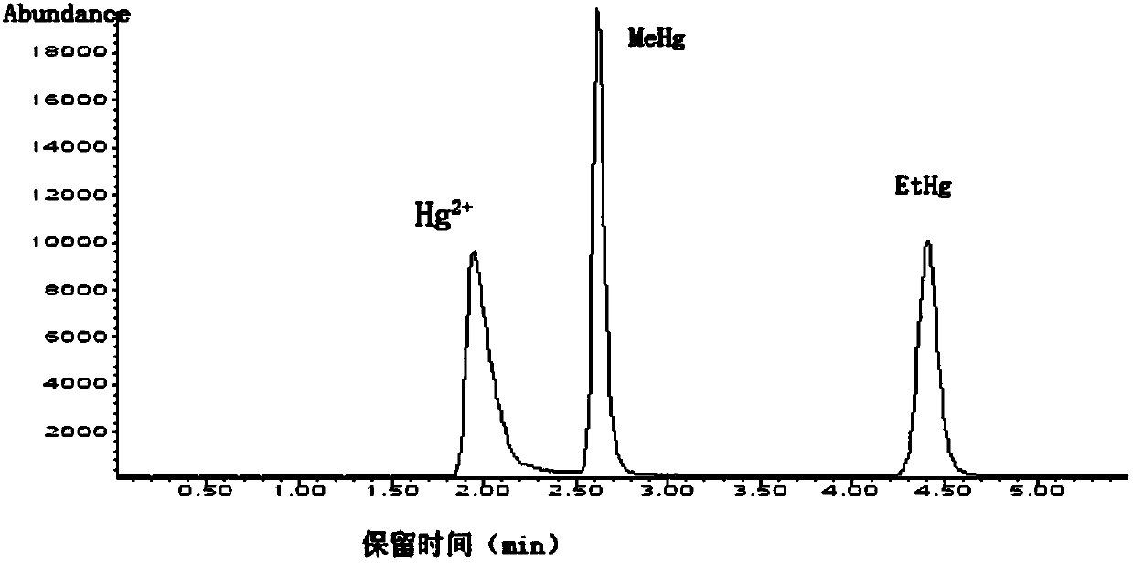 Separation measurement method for mercury elements with different valences in bolete