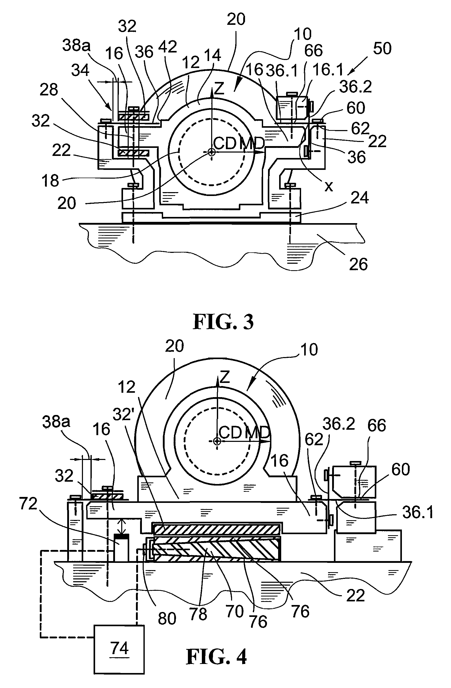 Support arrangement of roll in fibrous-web machine