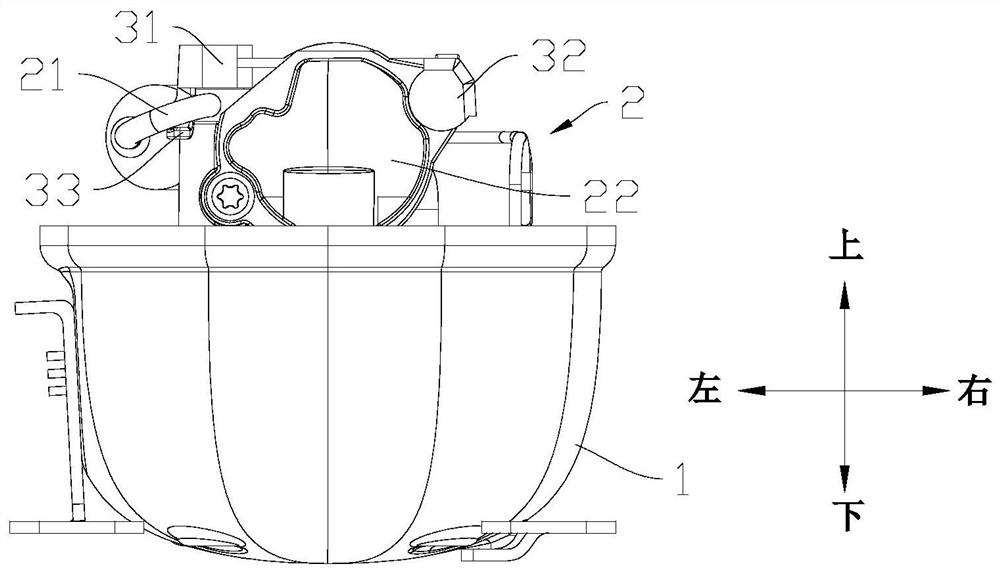 Anti-collision structure of compressor, compressor and temperature adjusting equipment