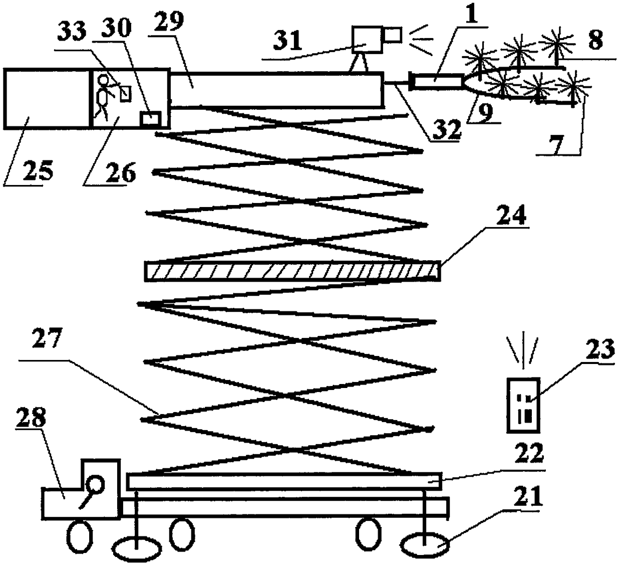 Large high-rise mechanical equipment washing equipment