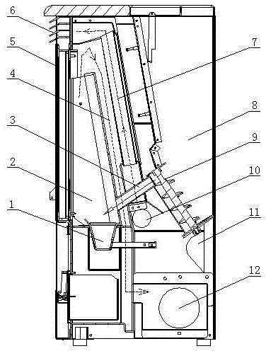 Straw particle combustion furnace