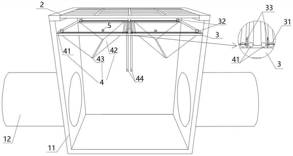 An intelligent flat grate rainwater well based on a V-shaped filter structure